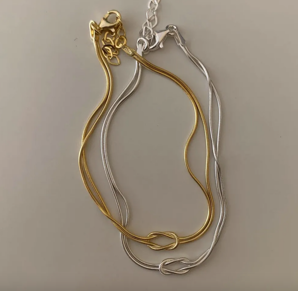 Luna Signature Knot Collection Necklace & Handwoven Bracelet Set