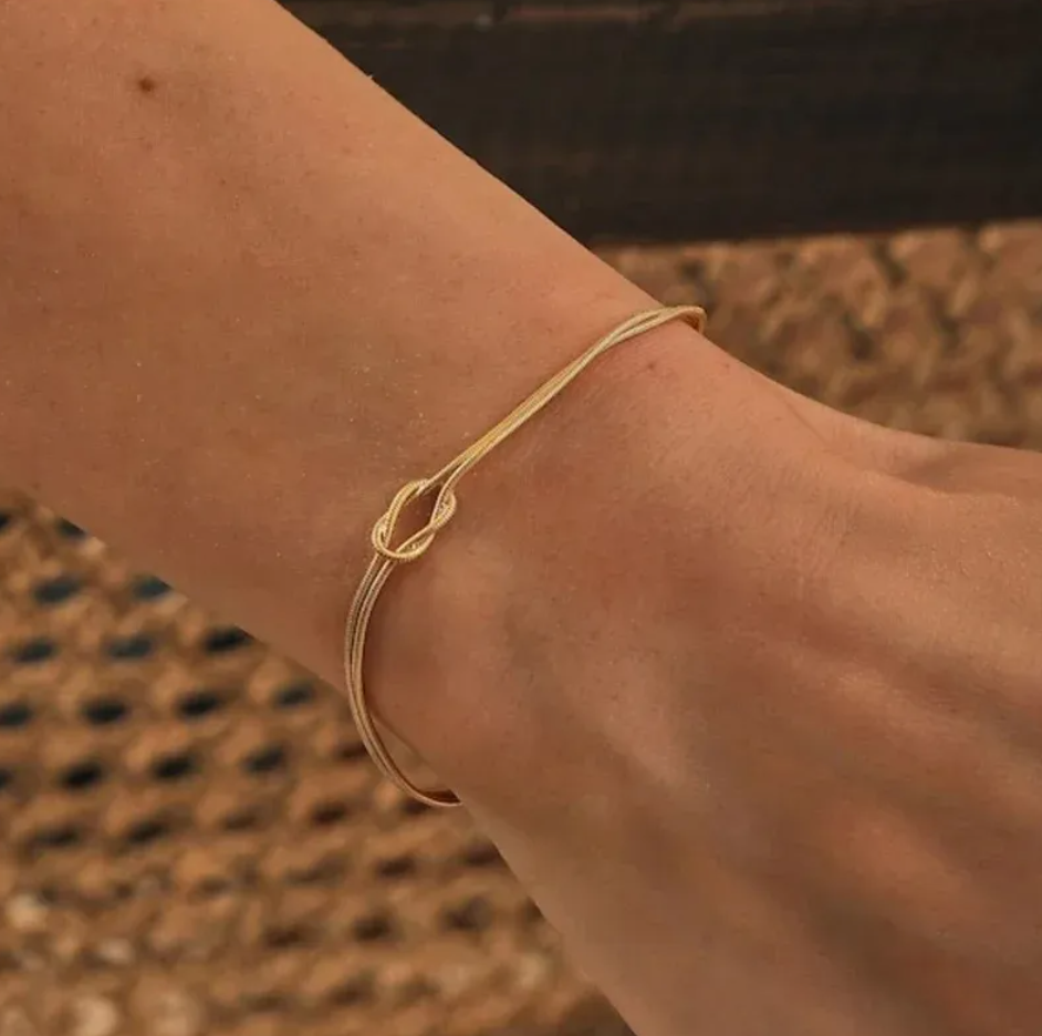 Luna Signature Knot Collection Necklace & Handwoven Bracelet Set