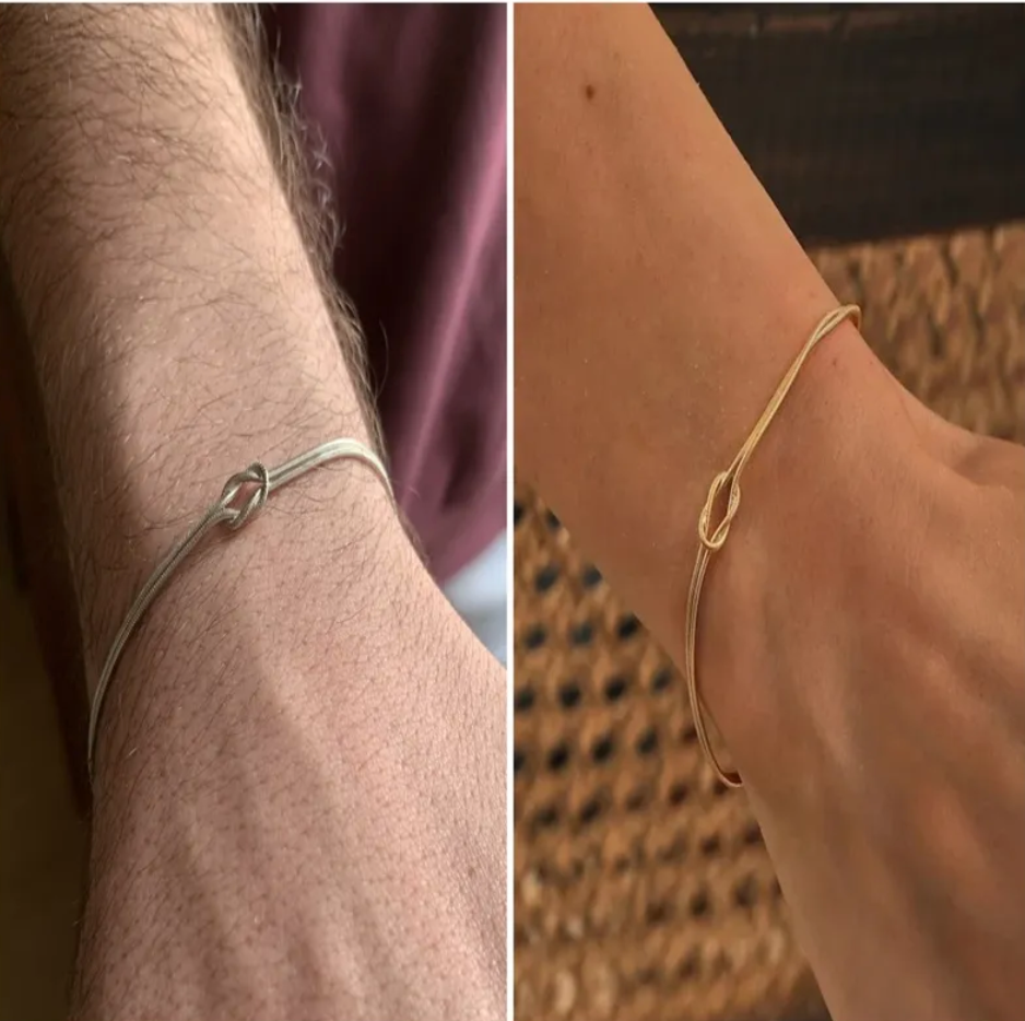 Luna Signature Knot Collection Necklace & Handwoven Bracelet Set