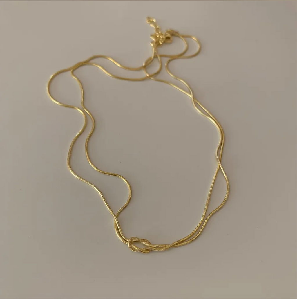 Luna Signature Knot Collection Necklace & Handwoven Bracelet Set