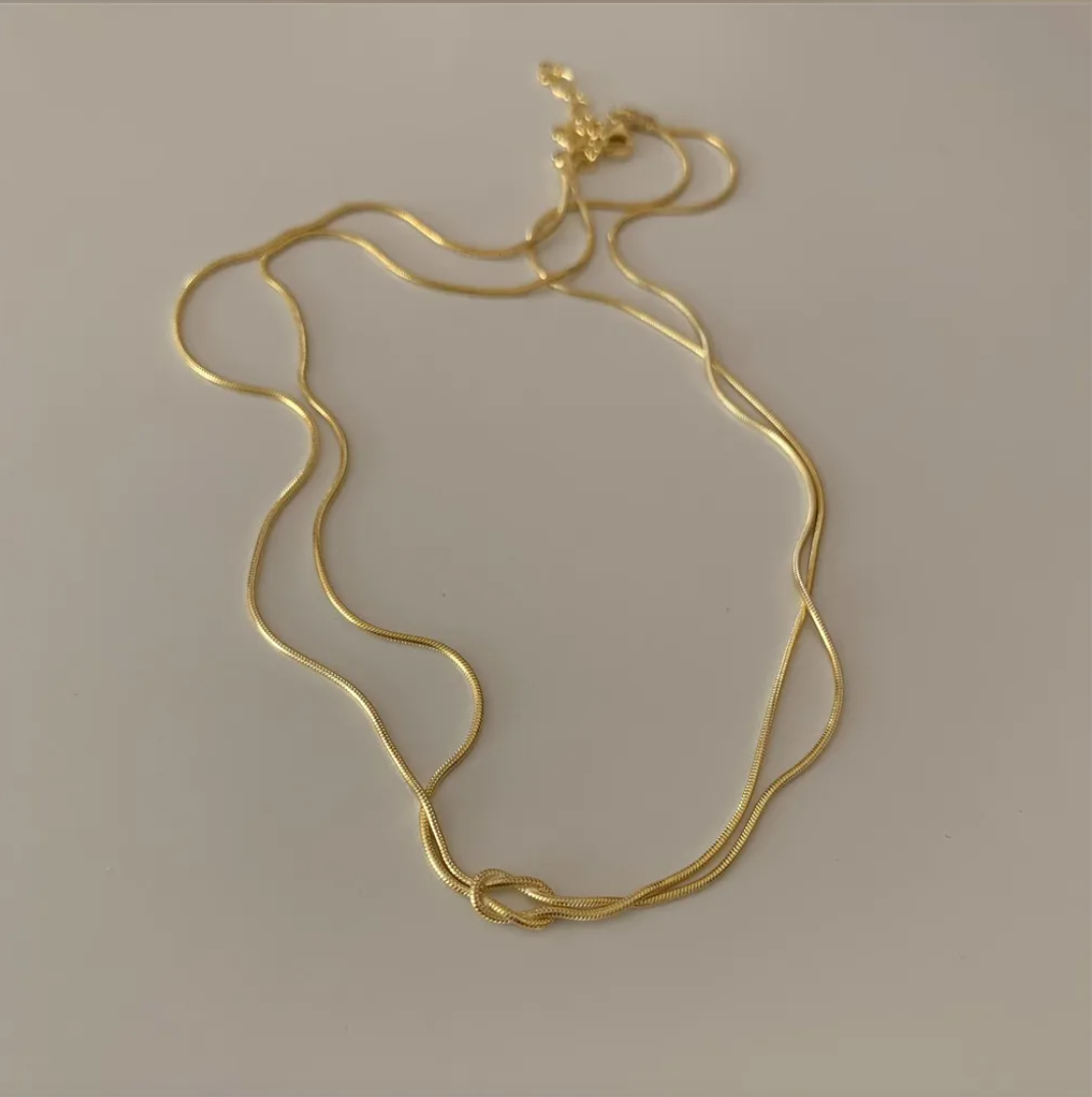 Luna Signature Knot Collection Necklace & Handwoven Bracelet Set