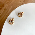 Luna Unity Knot Metal Hoop Earrings